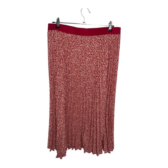 Vince Camuto Pink/White Pleated Midi Skirt | Sizes M, L - Picture 3 of 9